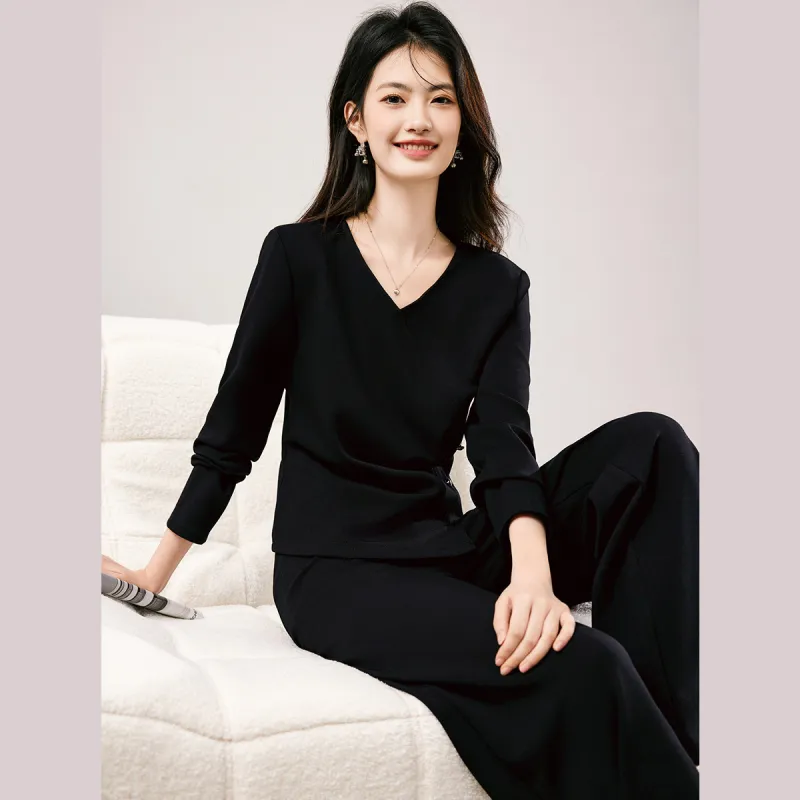 XINFEIYU Casual Suit Women's Black-1