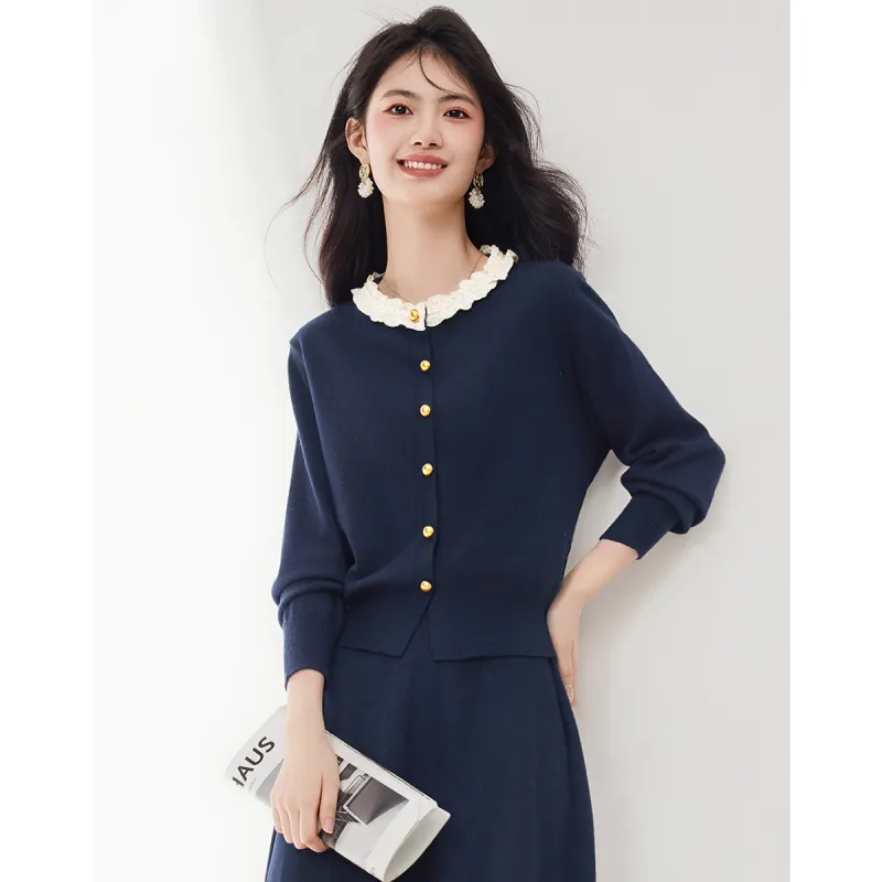 XINFEIYU Knitwear Women's Navy Blue-2