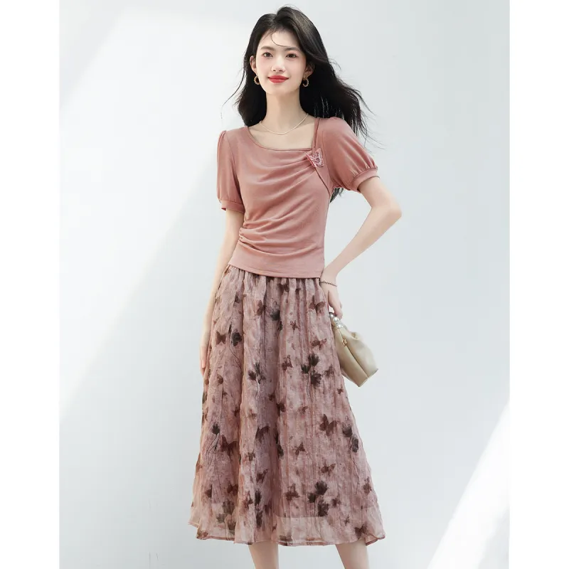 XINFEIYU Two Piece Skirt Sets Women's-3