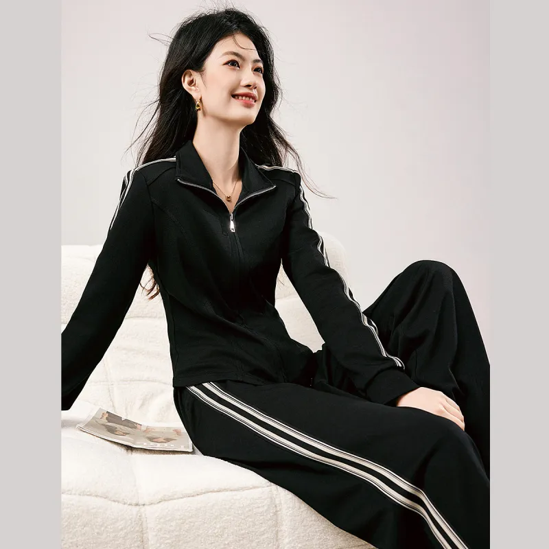 XINFEIYU Casual Suit Women's Black-3