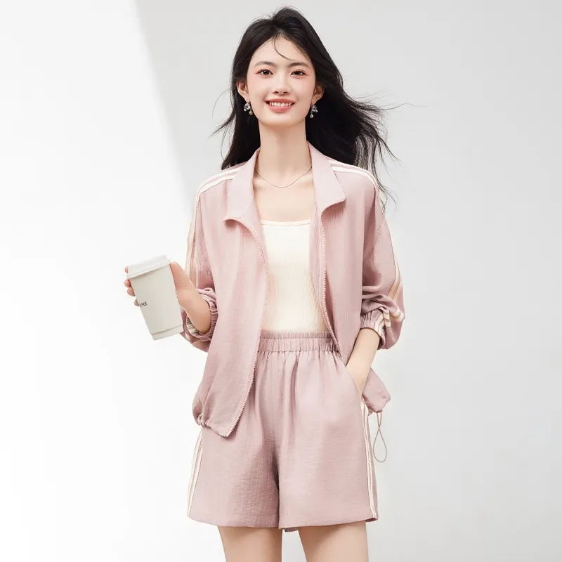 XINFEIYU Casual Suit Women's Pink-2