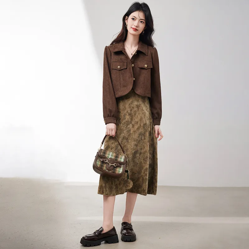 XINFEIYU Skirt Set Women's Amber-2