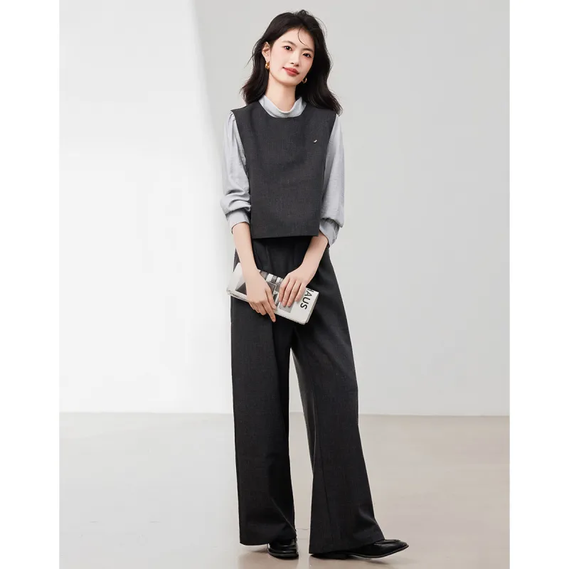 XINFEIYU Casual Suit Women's Gray-4
