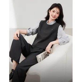 XINFEIYU Casual Suit Women's Gray