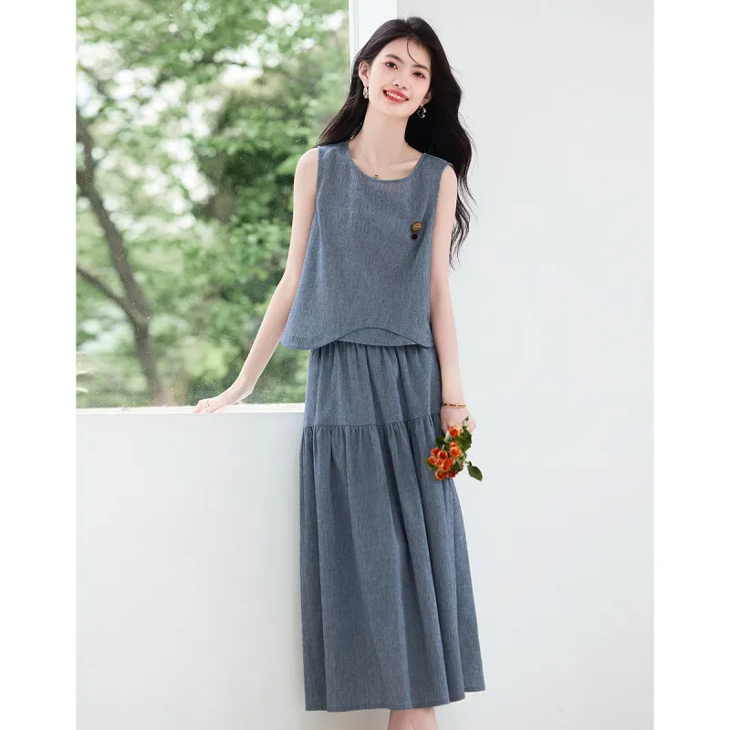 XINFEIYU Two Piece Skirt Sets Women's-1
