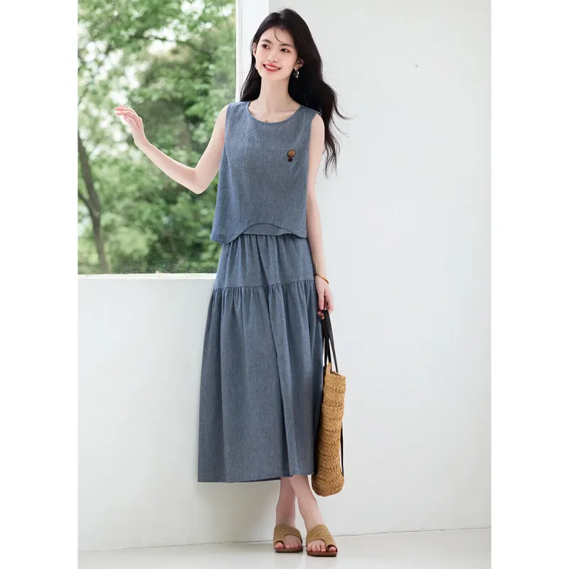 XINFEIYU Two Piece Skirt Sets Women's-4