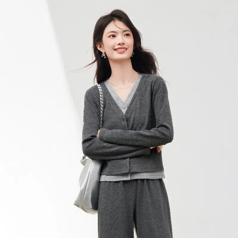 XINFEIYU Knitwear Women's Gray-1