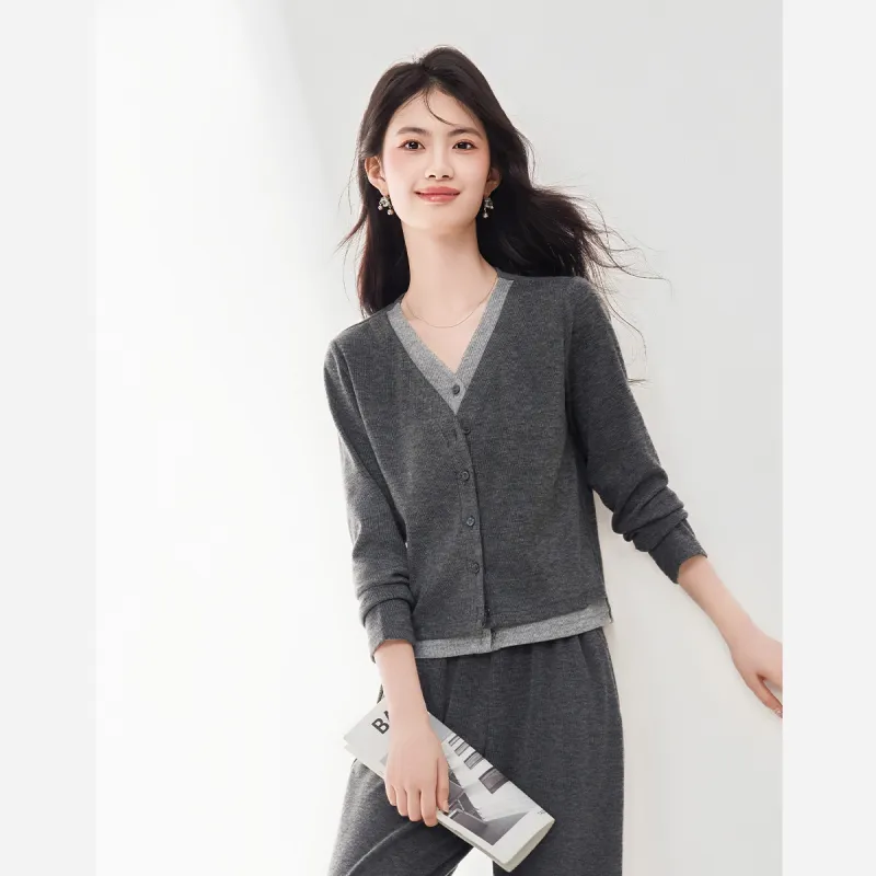 XINFEIYU Knitwear Women's Gray-2