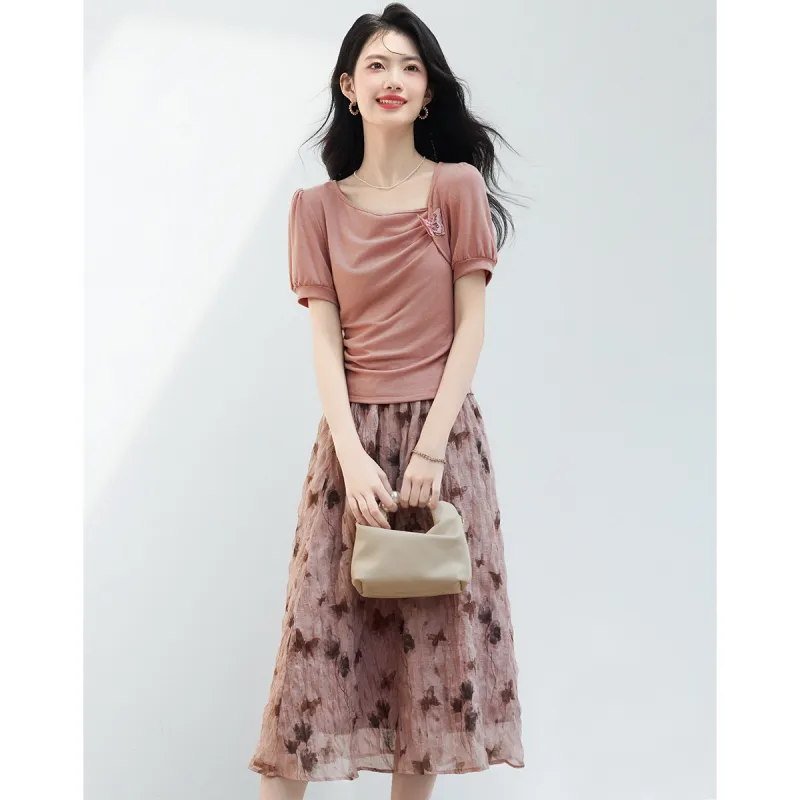 XINFEIYU Two Piece Skirt Sets Women's-6