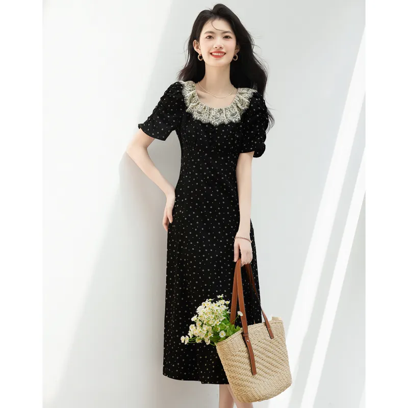 XINFEIYU Short Sleeved Dress Women's-4