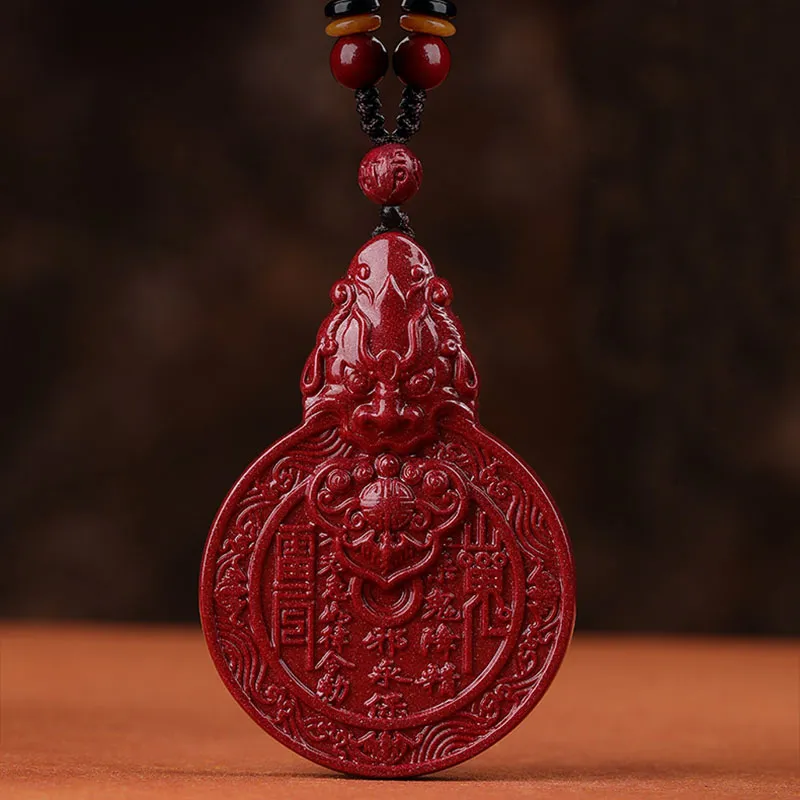 Sima Is Ethereal Reconstructed Cinnabar Jade Pendants Unisex-1