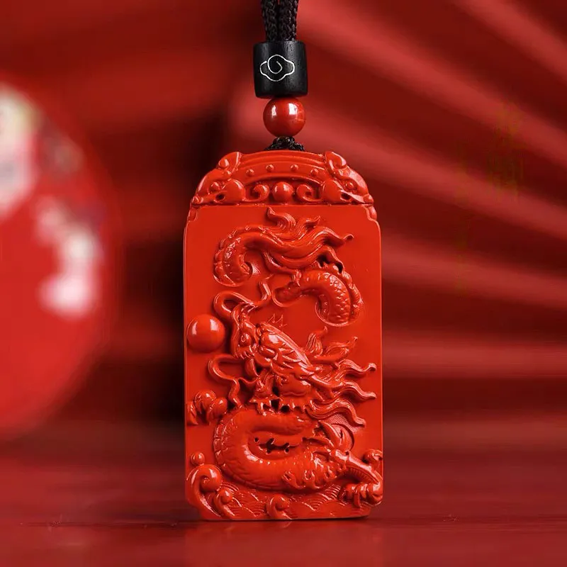 Sima Is Ethereal Reconstructed Cinnabar Pendants Unisex-1