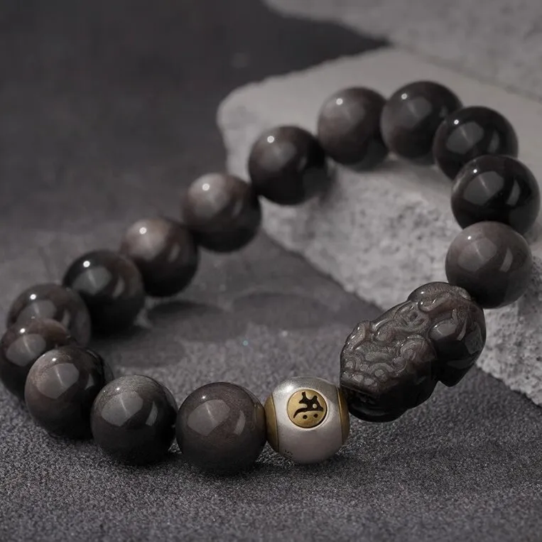 Sima Is Ethereal Obsidian Bracelets Unisex-1