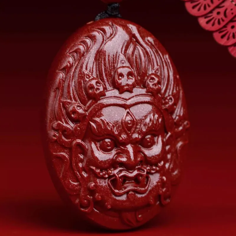 Sima Is Ethereal Reconstructed Cinnabar Pendants Unisex-3
