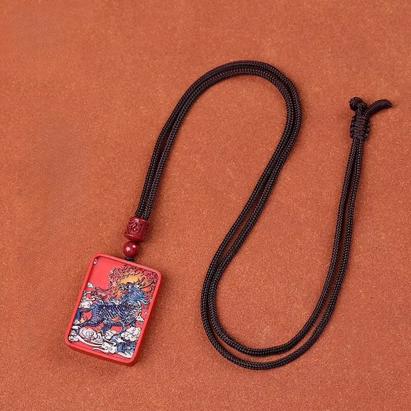 Sima Is Ethereal Reconstructed Cinnabar Pendants Unisex-3