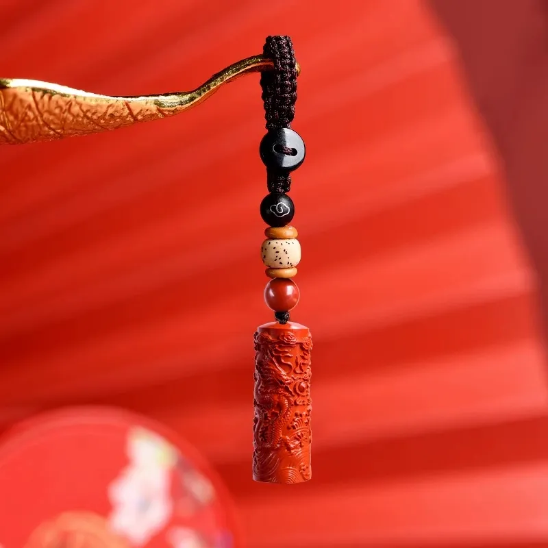 Sima Is Ethereal Cinnabar Jade Pendants Unisex-2