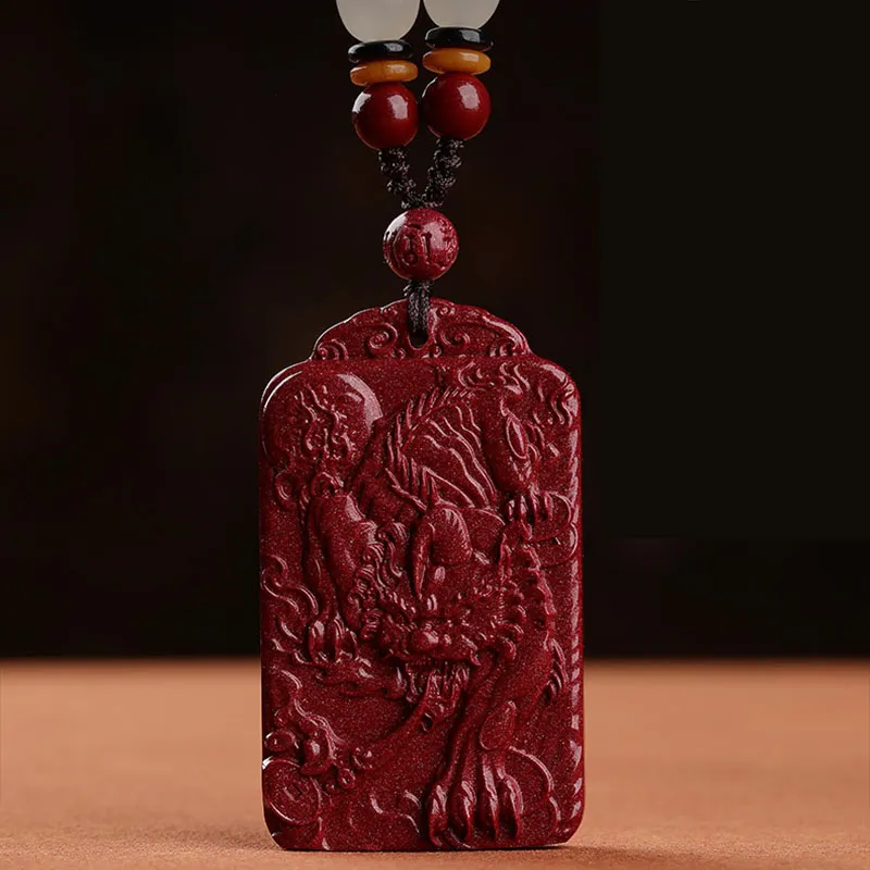 Sima Is Ethereal Reconstructed Cinnabar Pendants Unisex-1