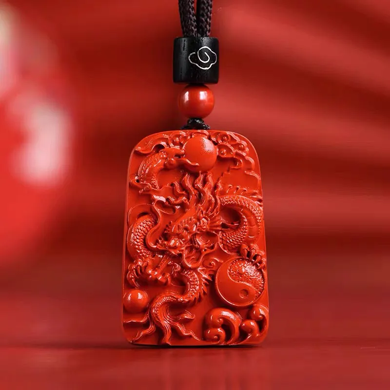 Sima Is Ethereal Reconstructed Cinnabar Pendants Unisex-1
