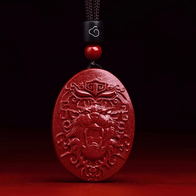 Sima Is Ethereal Reconstructed Cinnabar Pendants Unisex-2
