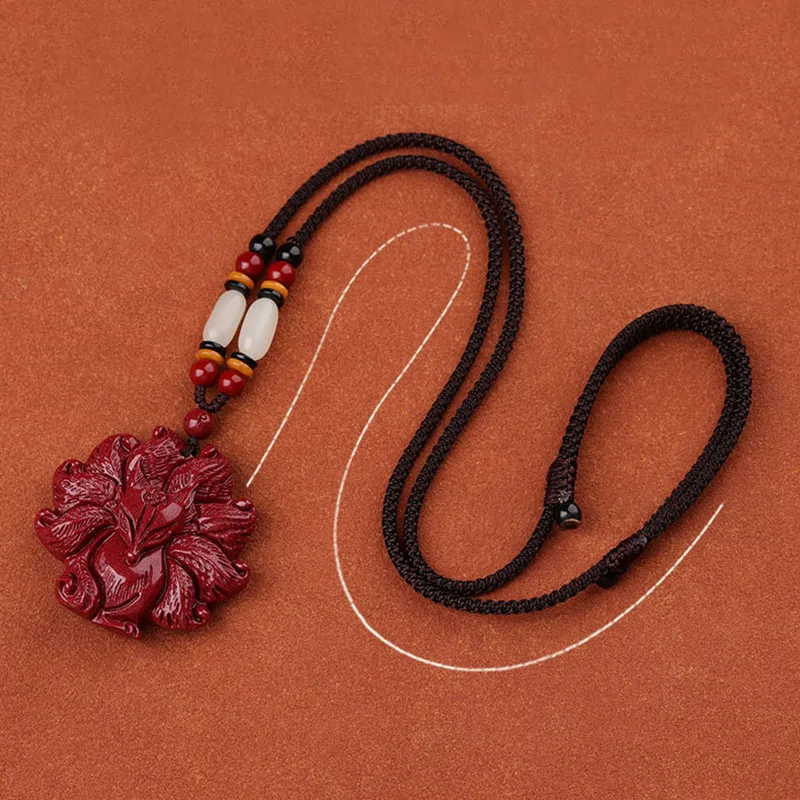 Sima Is Ethereal Reconstructed Cinnabar Pendants Unisex-3