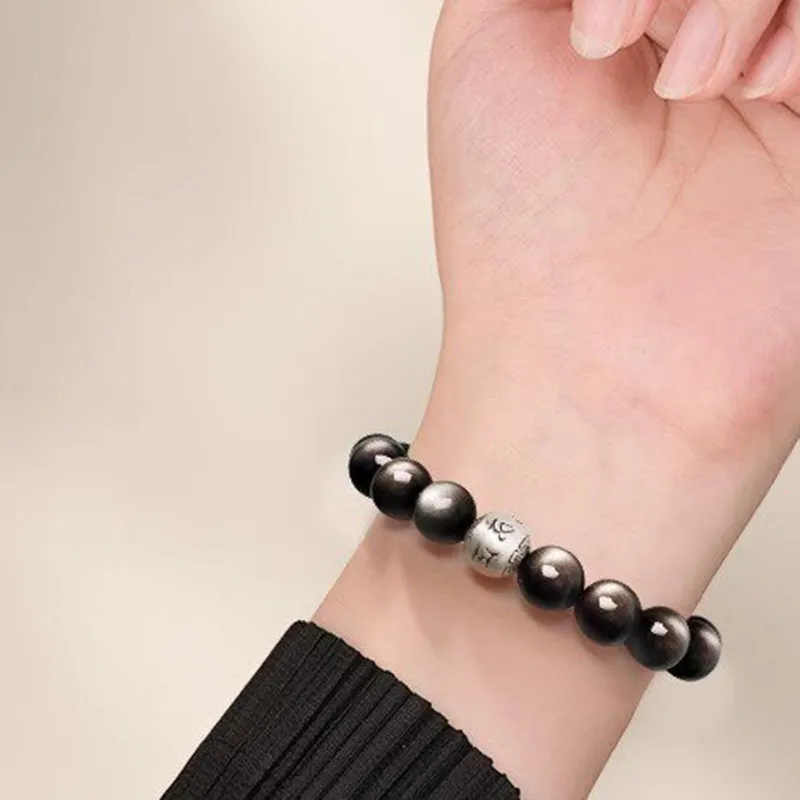Sima Is Ethereal Obsidian Bracelets Unisex-3