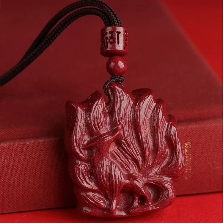 Sima Is Ethereal Reconstructed Cinnabar Pendants Unisex-2