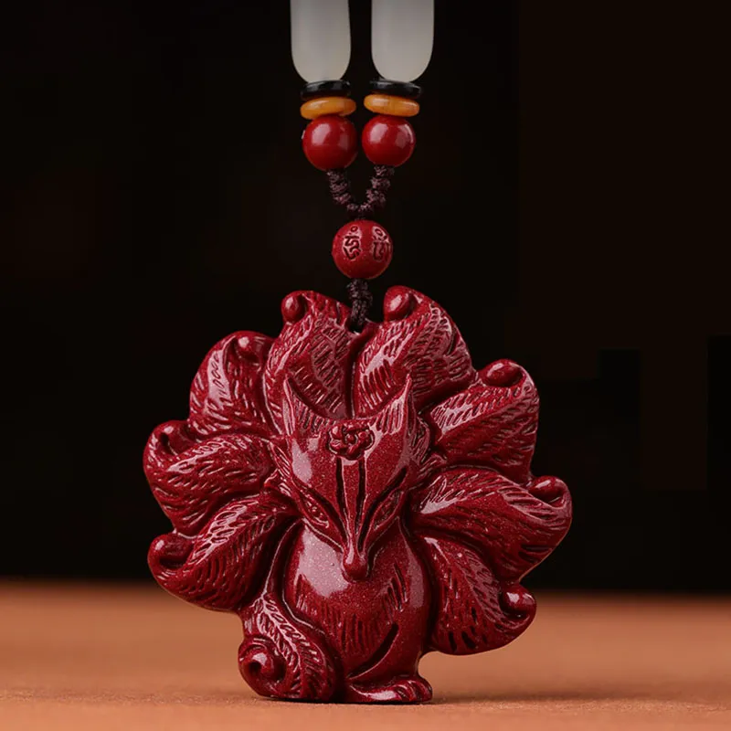 Sima Is Ethereal Reconstructed Cinnabar Pendants Unisex-1