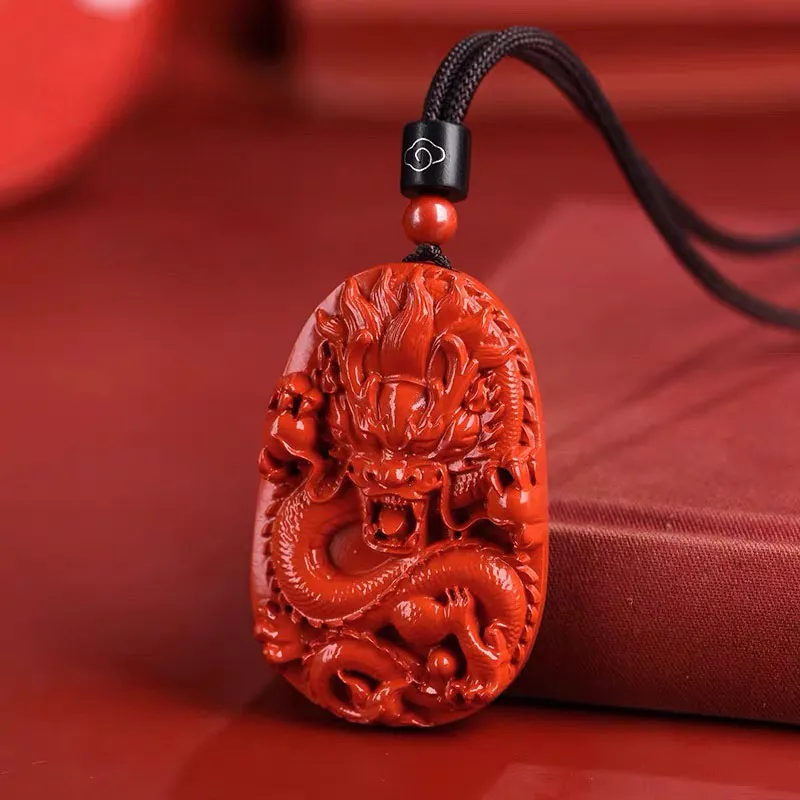 Sima Is Ethereal Reconstructed Cinnabar Pendants Unisex-3