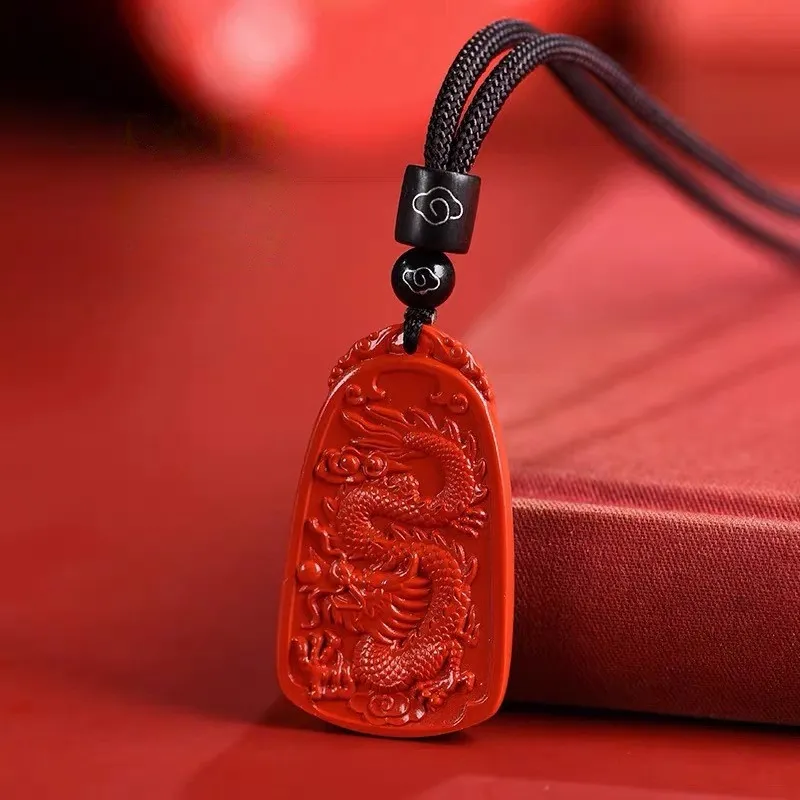 Sima Is Ethereal Reconstructed Cinnabar Pendants Unisex-2