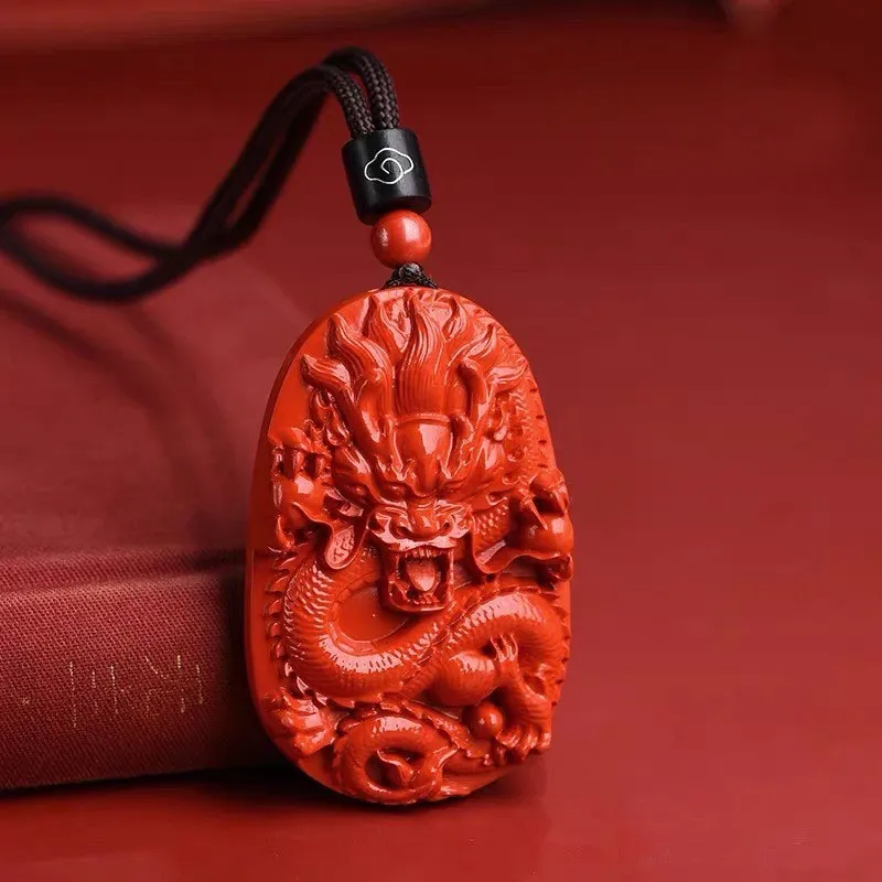Sima Is Ethereal Reconstructed Cinnabar Pendants Unisex-2