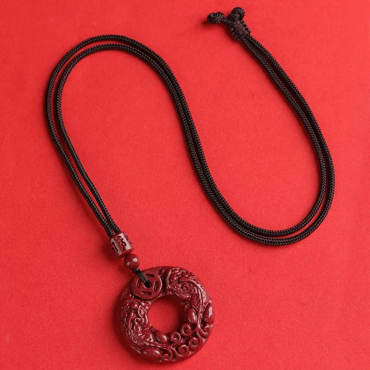Sima Is Ethereal Reconstructed Cinnabar Pendants Unisex-4