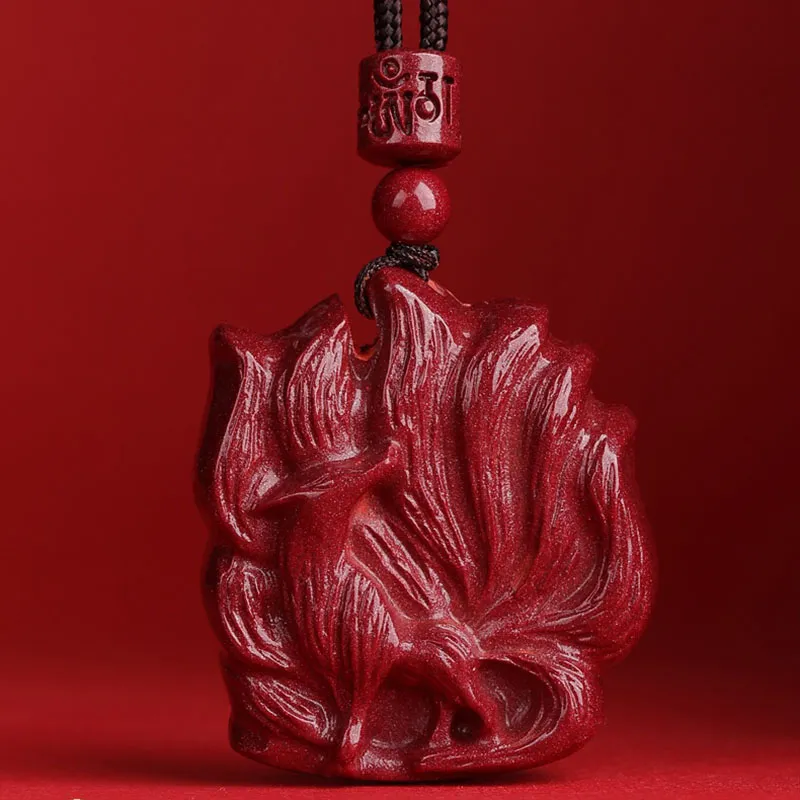 Sima Is Ethereal Reconstructed Cinnabar Pendants Unisex-3