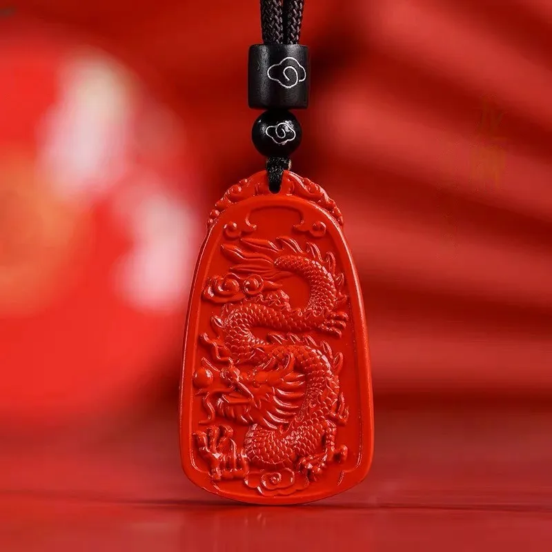 Sima Is Ethereal Reconstructed Cinnabar Pendants Unisex-1