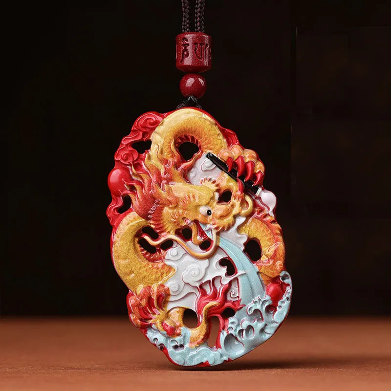 Sima Is Ethereal Reconstructed Cinnabar Pendants Unisex-1