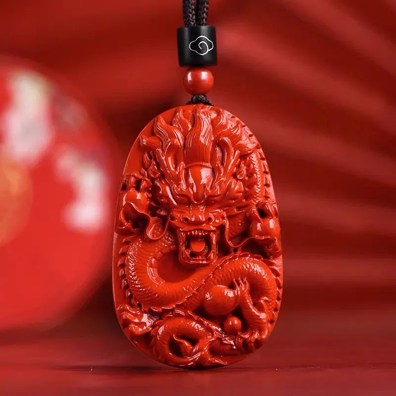 Sima Is Ethereal Reconstructed Cinnabar Pendants Unisex-1