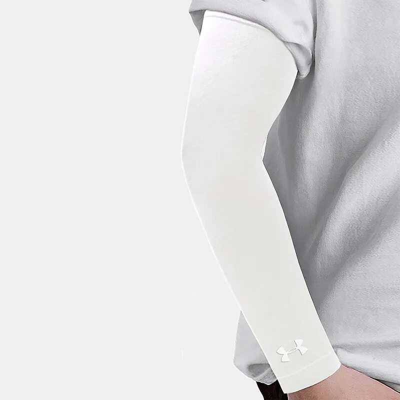 Under Armour Fitness Basketball Cycling Arm Guards 1 Pair White Unisex-8