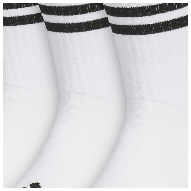 Adidas Mid Calf Socks Unisex White 6 Pack-2
