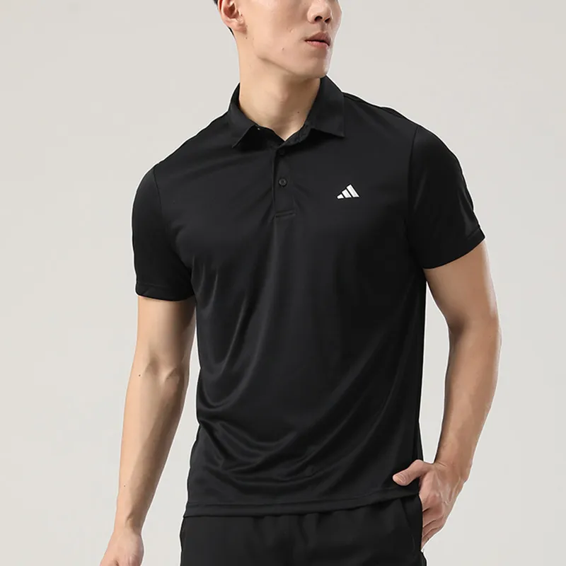 Adidas Golf Collection 3 Pack Logo Sports Business Casual Short Sleeved Polo Shirt Men's Black-6