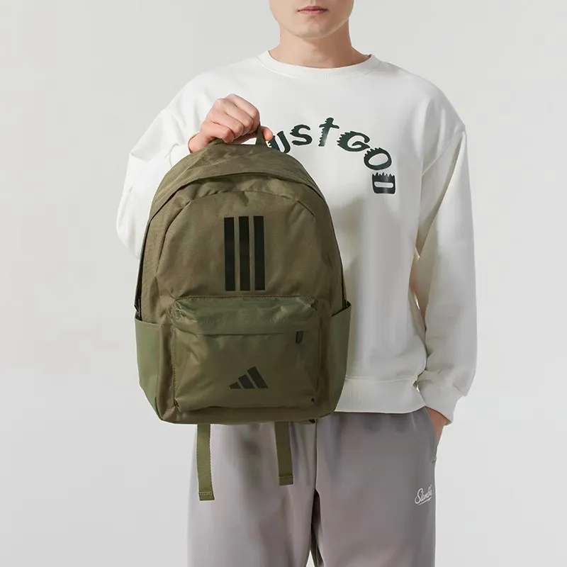 Adidas Recycled Polyester Backpack Unisex Strata Olive Green-7