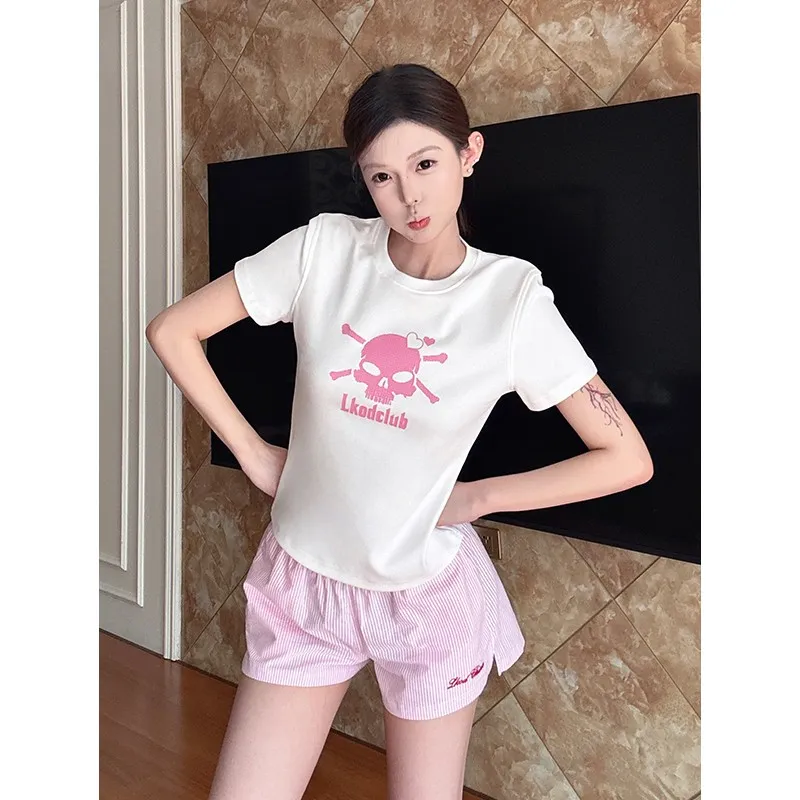LKOD Casual Shorts Women's Pink-4