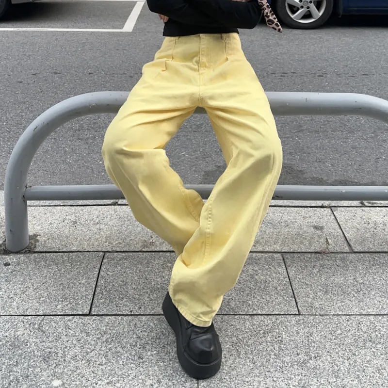 LKOD Jeans Women's Yellow-2