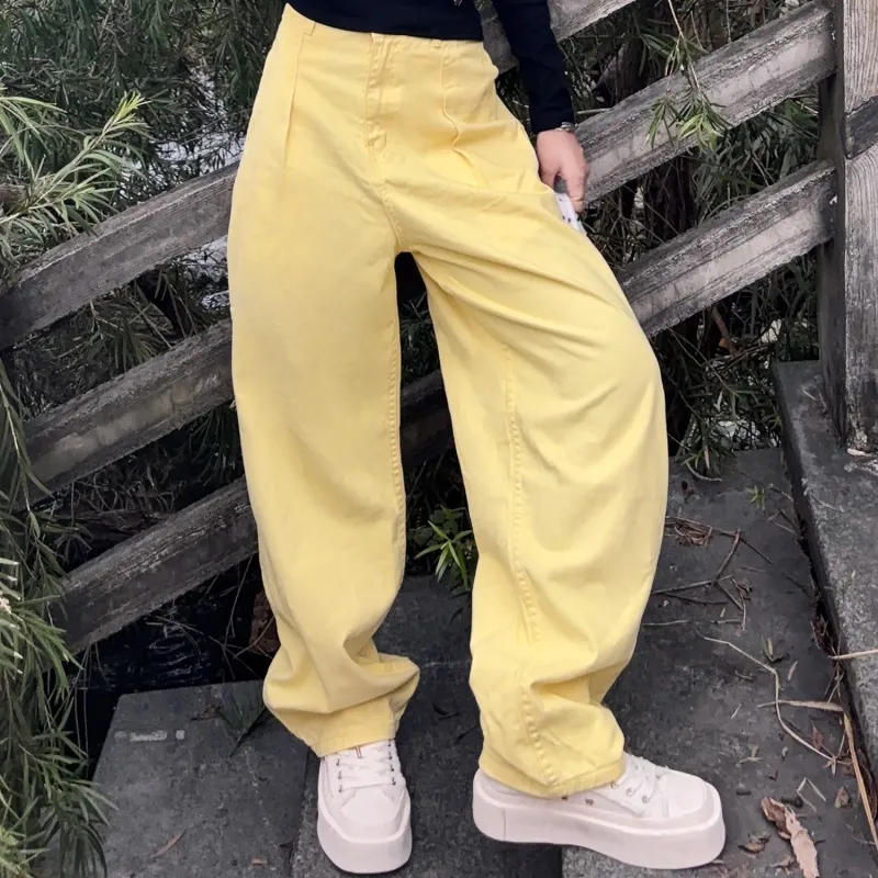 LKOD Jeans Women's Yellow-3