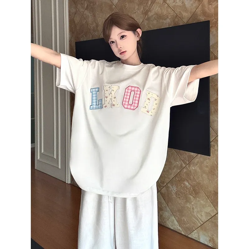LKOD T Shirts Women's White-3