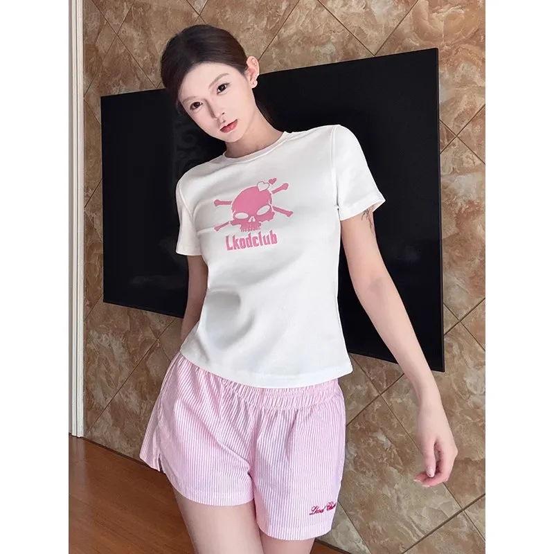 LKOD Casual Shorts Women's Pink-5