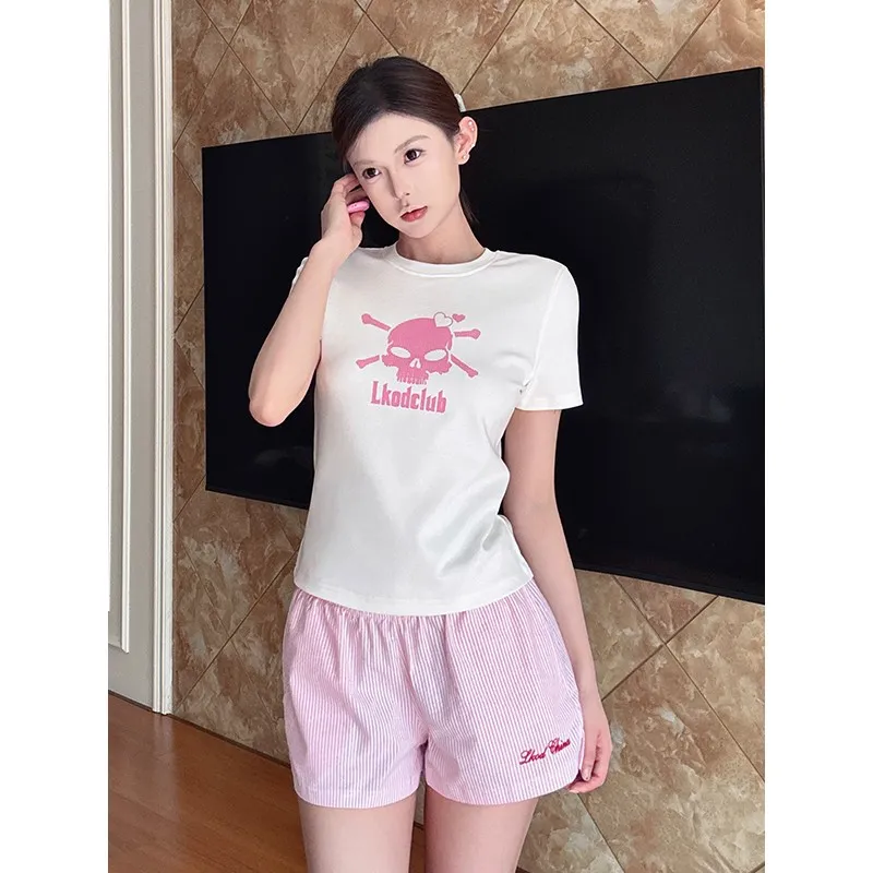 LKOD Casual Shorts Women's Pink-2