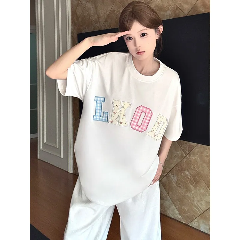 LKOD T Shirts Women's White-4