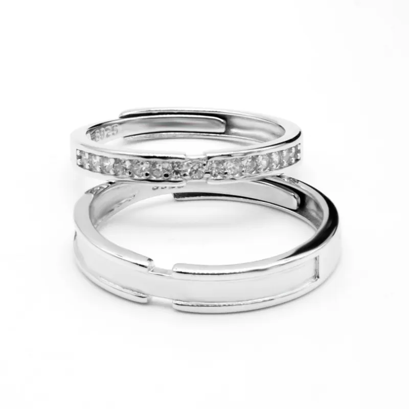 DAP 925 Silver Zircon Rings Unisex-2