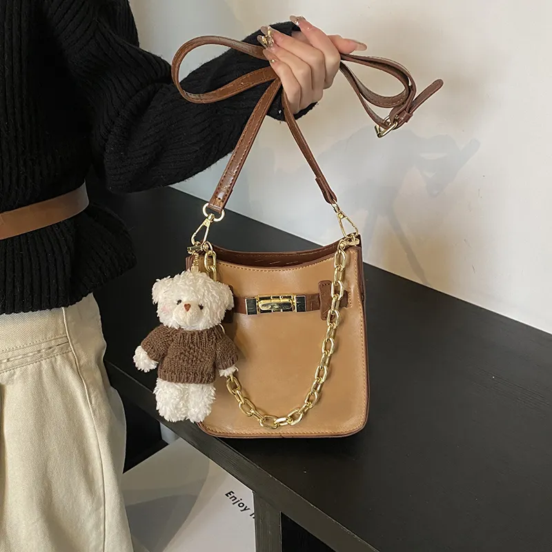 Dusen Kangaroo PU Crossbody Bag, Shoulder Bag Regular Women's Multicolor-19