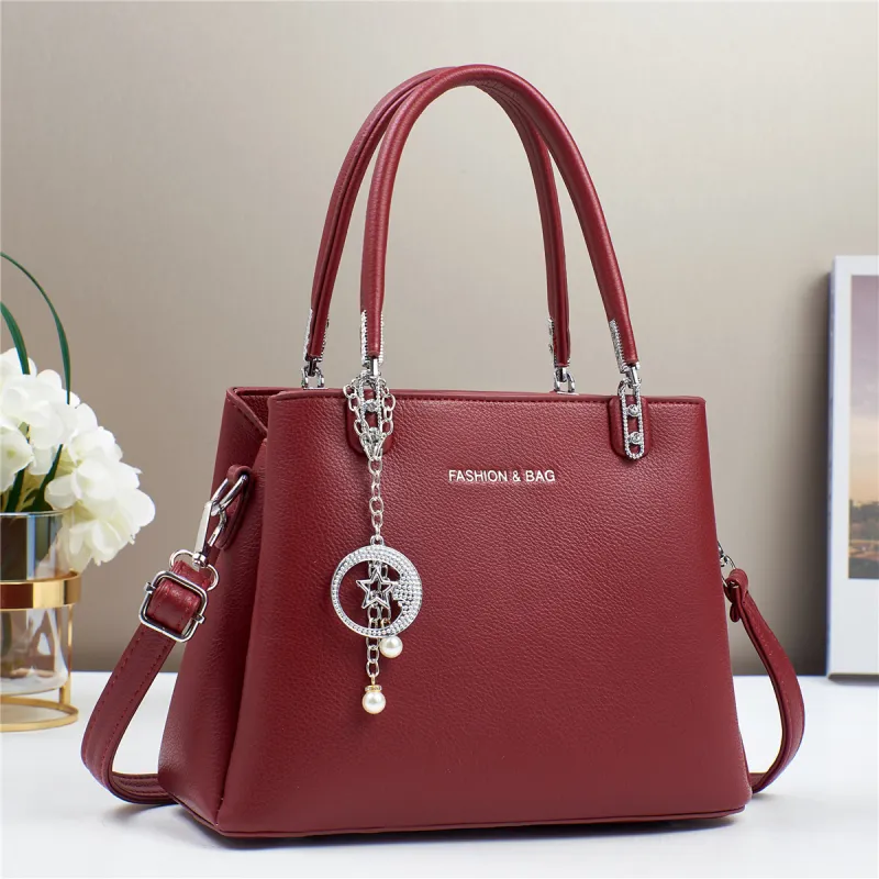 Dusen Kangaroo PU Handbag, Crossbody Bag, Shoulder Bag Regular Women's Ecru/Apricot/Black/Khaki-7