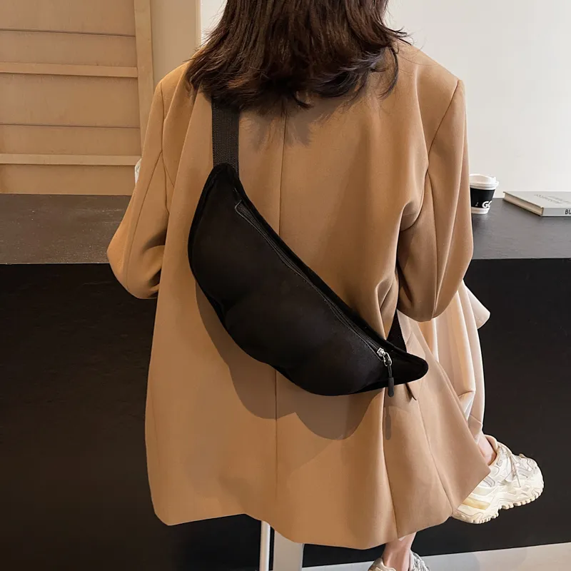 Dusen Kangaroo Velour Sling Bag Unisex Khaki/Green/Black-16
